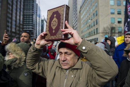 Toronto Protesters Rally against Islamophobia