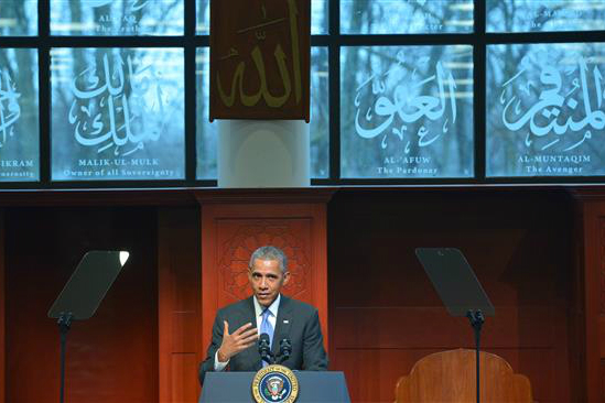 اوباما در مسجد مریلند + عکس