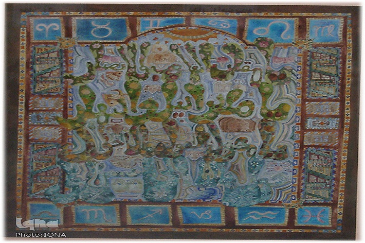 آغاز سال 1395 با تابلوي «دعای تحویل سال» در موزه آستان قدس + عکس