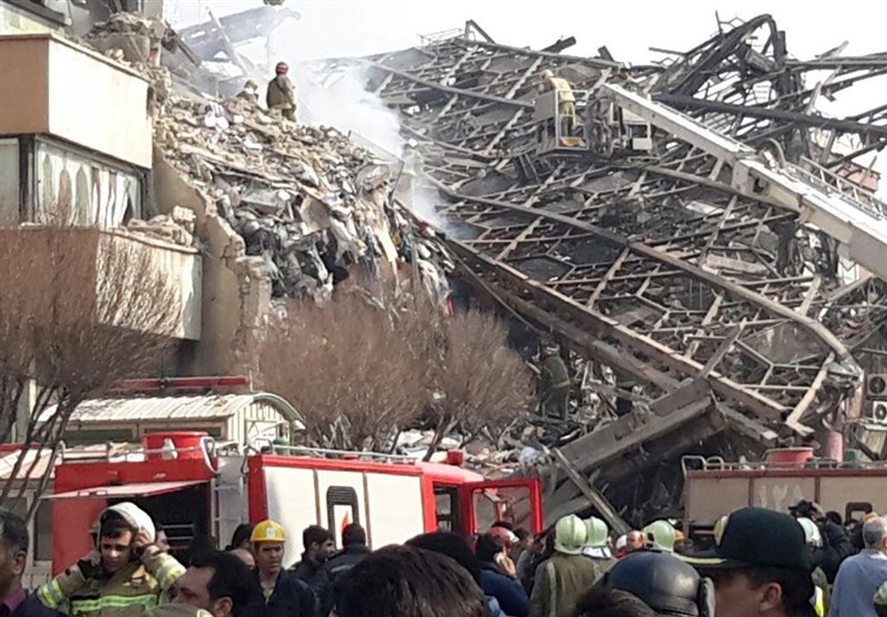 ساختمان پلاسکو فرو ریخت/ احتمال شهادت 30 آتش‌بان
