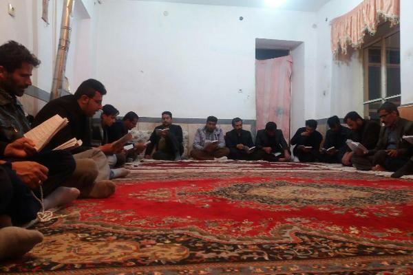برپایی جلسه قرائت قرآن دردارالقران ولیعصر (عج) شهر دستناء