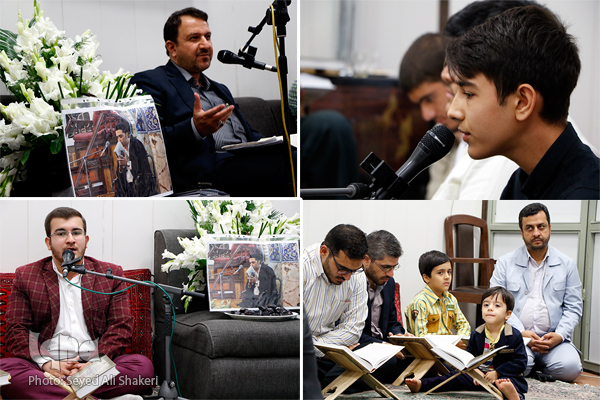 بیان نکات تفسیری و اخلاقی در جلسه قرآنی به یادبود امیر منصوری+صوت و عکس