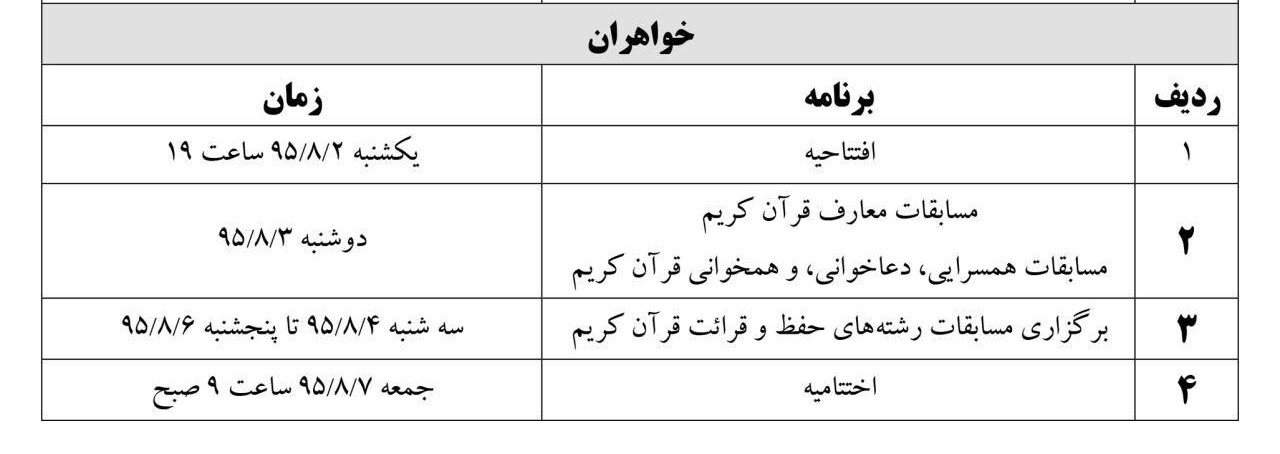 سی و نهمین دوره مسابقات سراسری بخش بانوان