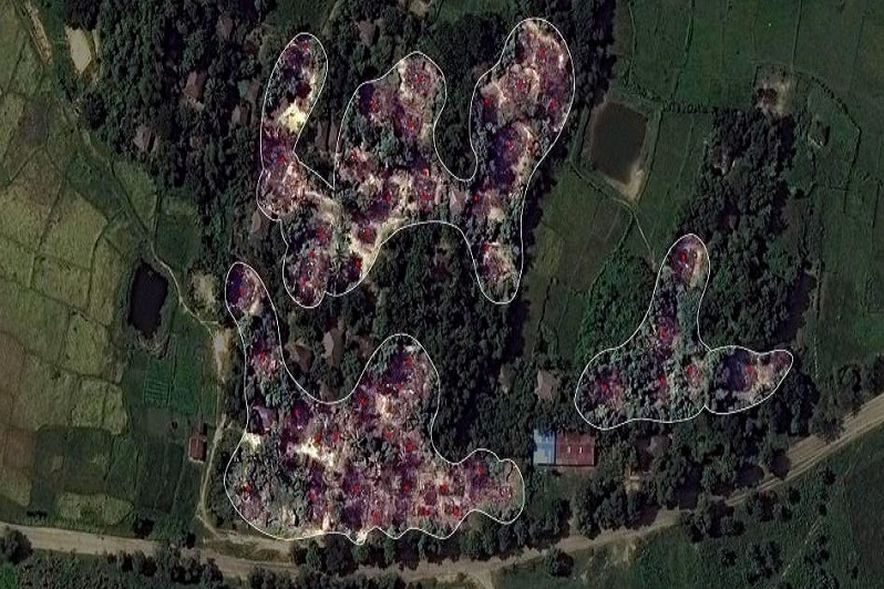 تخریب صدها ساختمان متعلق به مسلمانان روهینگیا در میانمار