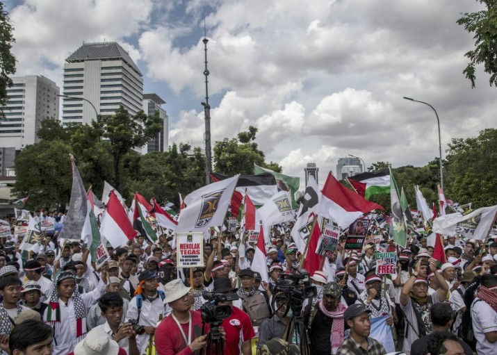 Manifestation à Jakarta contre la reconnaissance de Qods comme capitale d’Israël
