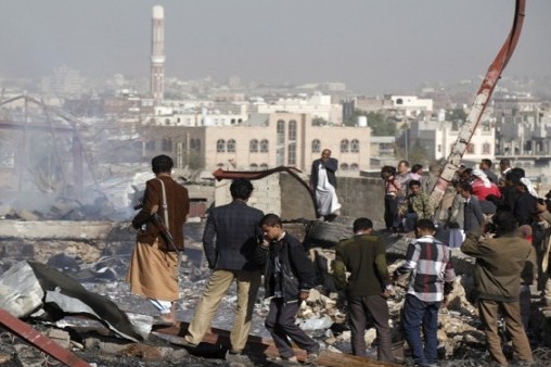 Suudi savaş uçakları aynı gecede onlarca defa yemen'i bombaladı