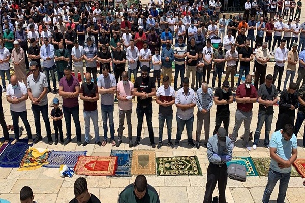 Friday prayers at Al-Aqsa Mosque Compound