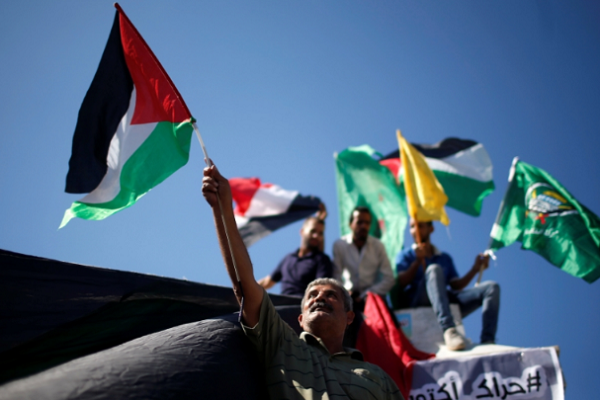 Palestinian flags