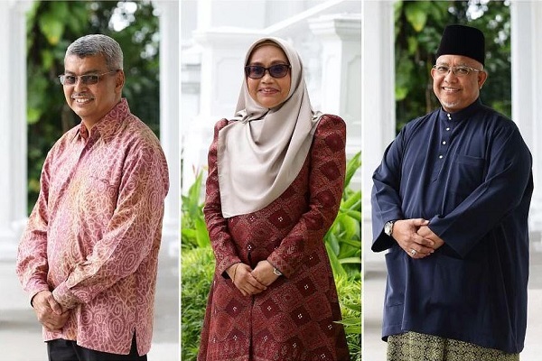 (From left) Dr Abdul Razak Chanbasha, Madam Norlizah Yusof and Ustaz Fadlon Osman were among nine individuals recognised at the Muis Awards ceremony. PHOTOS: MUIS