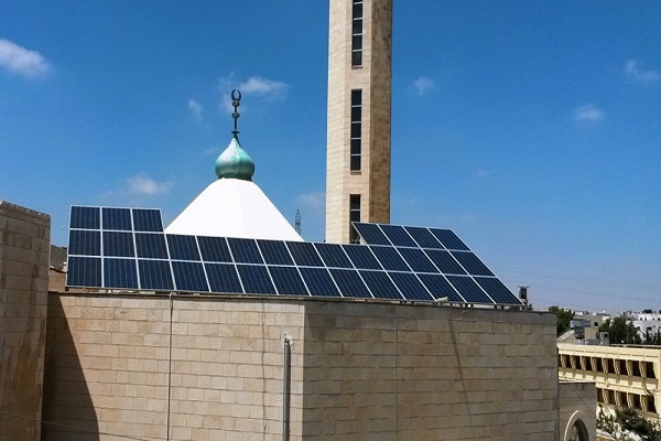 Mosque with solar panels in Pakistan