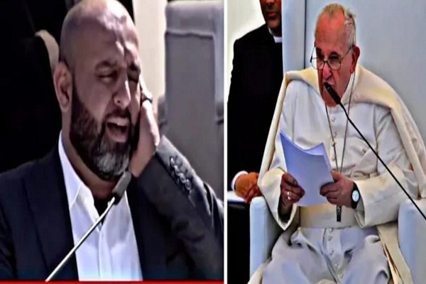 Pope Francis Listens to Quran Recitation by Iraqi Qari