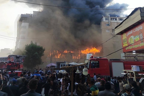 Huge Fire Erupts at Warehouse in Iraq’s Karbala  