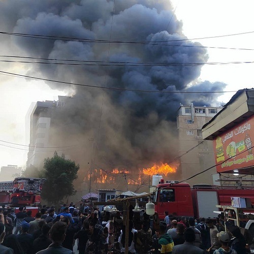 Huge Fire Erupts at Warehouse in Iraq’s Karbala  