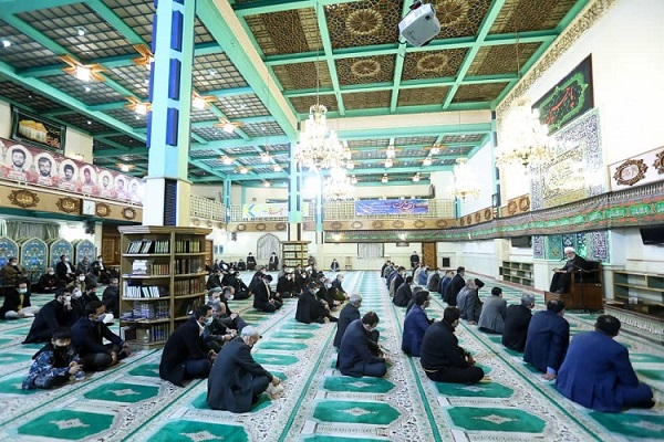mourning ceremony held at the Iranian presidential office’s Salman Farsi Mosque 