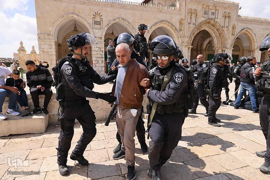 Israeli forces in al-Aqsa Mosque Compound