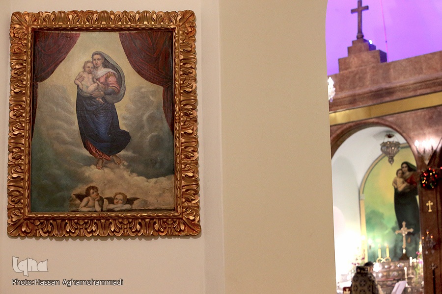 A photo from inside Tehran-based St Marry Armenian Church in January 2019