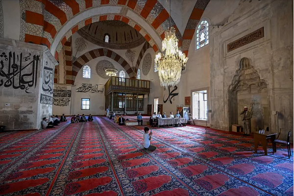 Adhan (call to prayer) in Turkish mosque