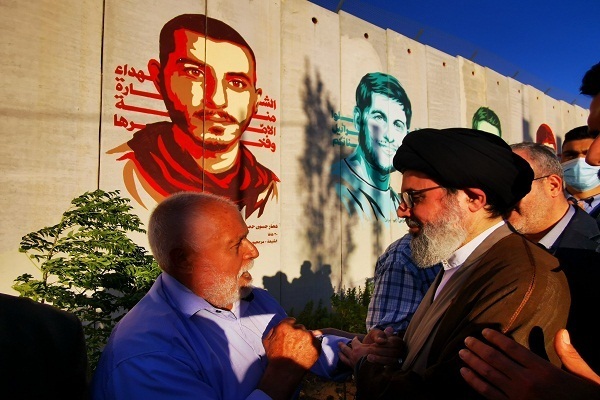 Sayed Hashem Safieddine visiting Lebanese border with occupied Palestine