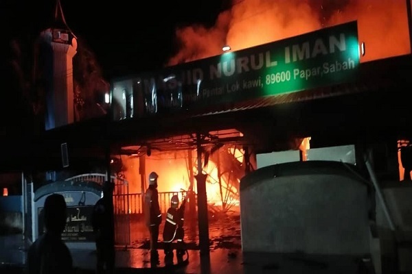 Fire Destroys Mosque in Malaysia’s Sabah