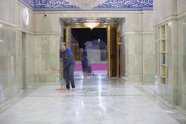 Imam Hussein Holy Shrine Dusted, Washed Ahead of Muharram  