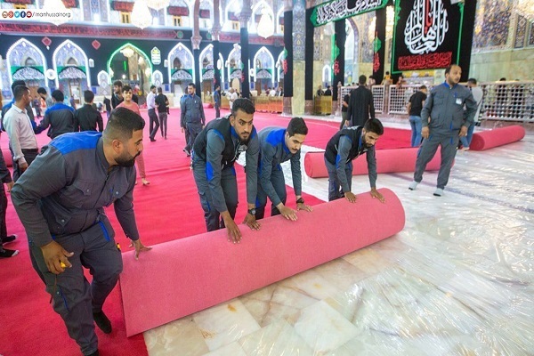 Imam Hussein Mausoleum’s Carpets Replaced