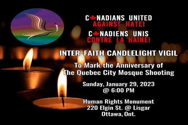 Candlelight Vigil Planned in Ottawa on Quebec City Mosque Shooting Anniversary
