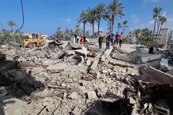 Gaza buildings destroyed in Israeli aggression