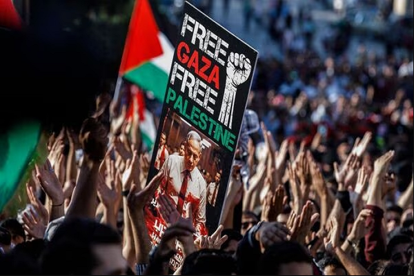 A rally in support of Palestine