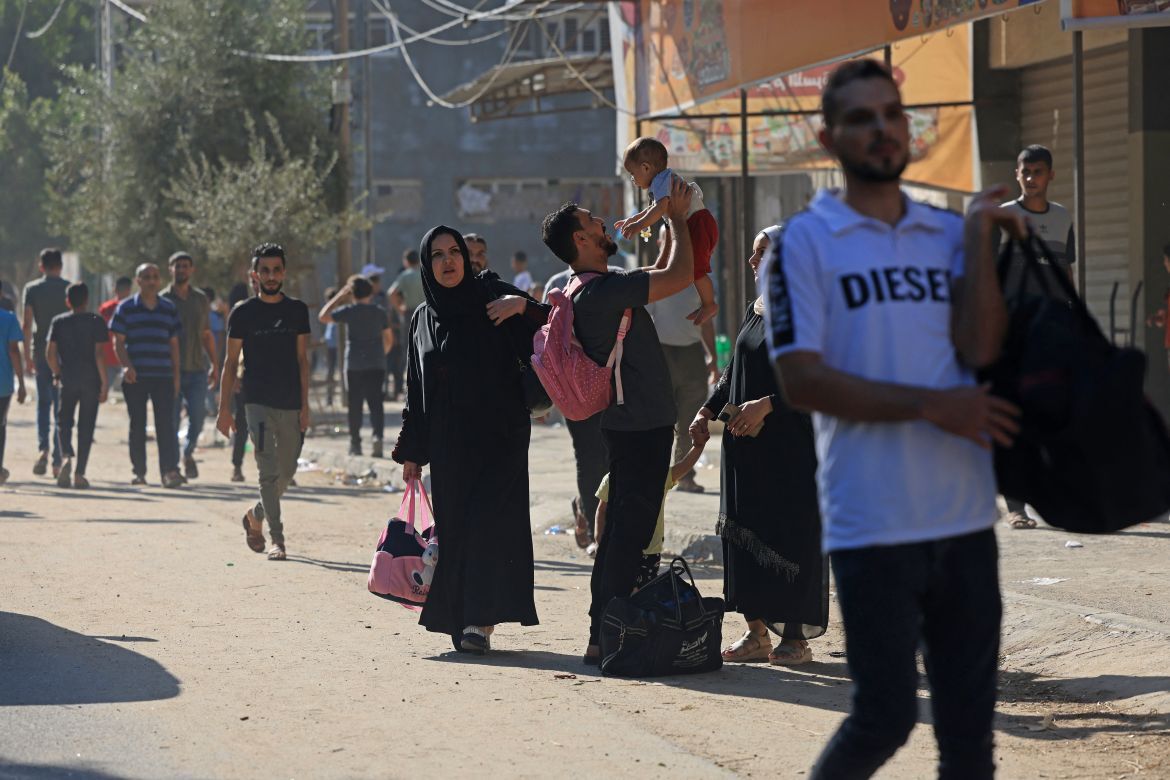 Displaced Palestinians in Gaza