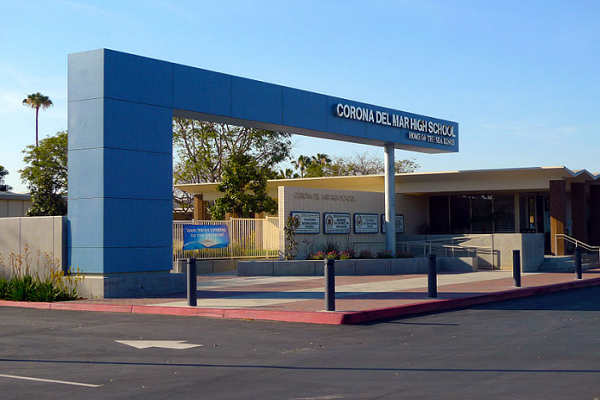 Corona Del Mar Middle and High School in Newport Beach, US state of California