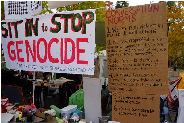 Pro-Palestine sit-in at Stanford University