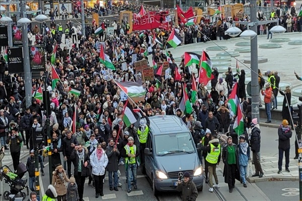 Pro-Palestine rally in Stockholm, Sweden