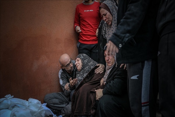 Tragic scene at a Gaza hospital