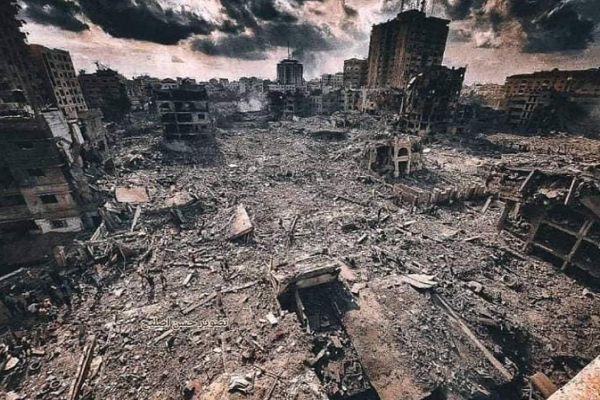 Destruction resulting from Israeli attacks on Gaza