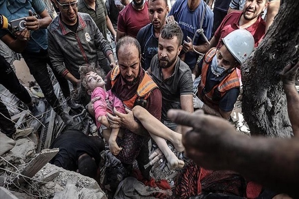 Death and destruction in Gaza as a result of Israeli bombings
