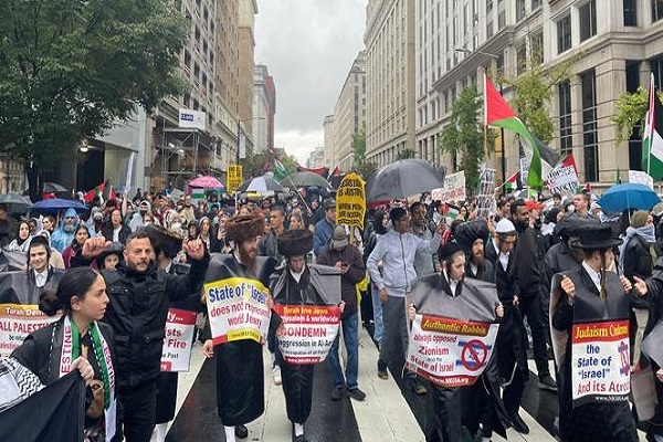 US Jews rally against Israeli brutalities in Gaza