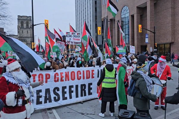 No Xmas as Usual during Genocide: Pro-Palestine Rallies Held in Western Countries
