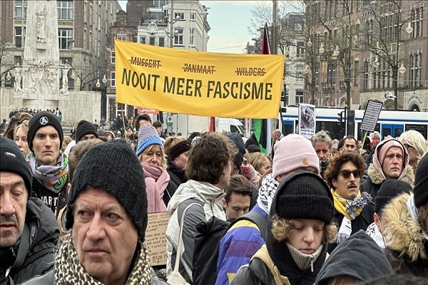 Rally in Amsterdam against far-right Dutch party