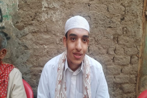 Mahmoud Nasr, a young Egyptian who has managed to memorize the entire Quran despite being mentally disabled
