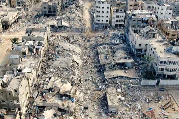 Gaza buildings destroyed in Israeli aggression