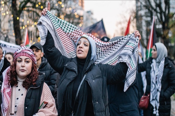 A pro-Palestine rally in Germany