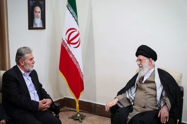 Ayatollah Khamenei and Ziad Al-Nakhala