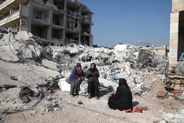 Aftermath of quake in Aleppo, Syria