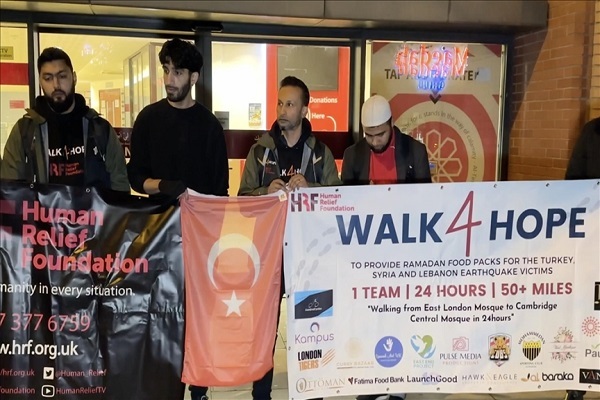 Volunteers Walk from East London Mosque to Cambridge to Raise Funds for Quake Victims