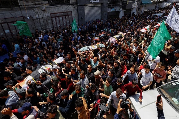Funeral held for Palestinian martyrs