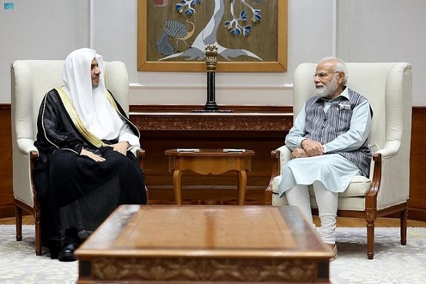 Secretary General of the Muslim World League Mohammed bin Abdulkarim Al-Issa and Indian Prime Minister Narendra Modi held talks in New Delhi
