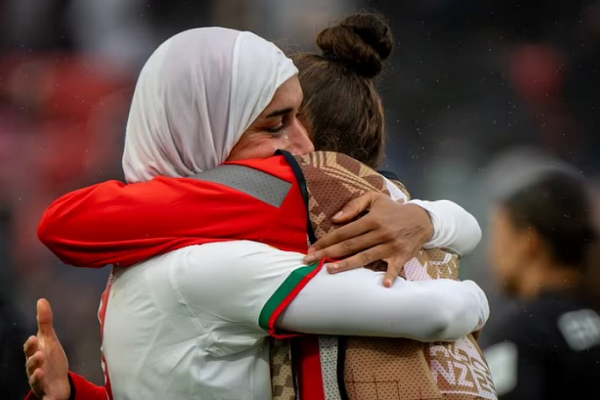 Hijab-wearing Moroccan football player