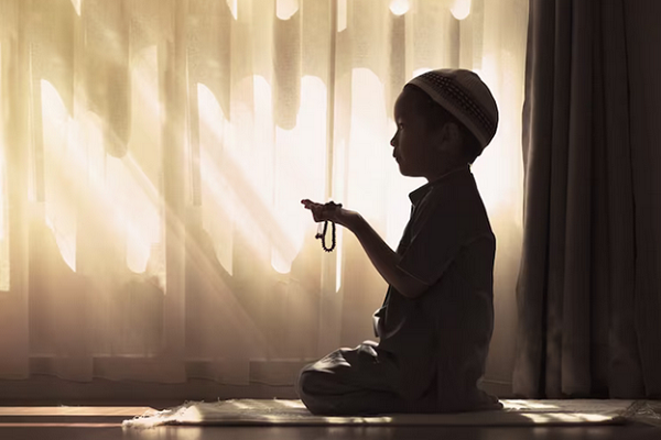 A child saying prayers