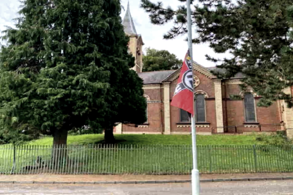 Nazi flags placed near local mosque in West Belfast, Ireland
