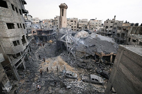 Mosque in Gaza destroyed by Israeli strikes